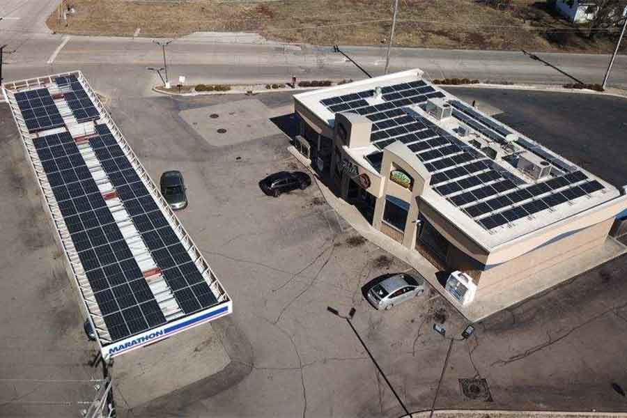 solar panels on commercial roof colorado bluffton in